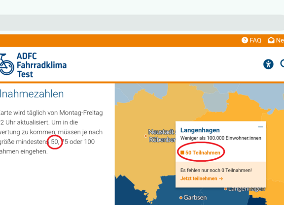 50 erreicht! Bereits JETZT hat Langenhagen 50 Teilnahmen am FKT => Langenhagen IST in der Wertung 50 erreicht! Bereits JETZT hat Langenhagen 50 Teilnahmen am FKT => Langenhagen IST in der Wertung