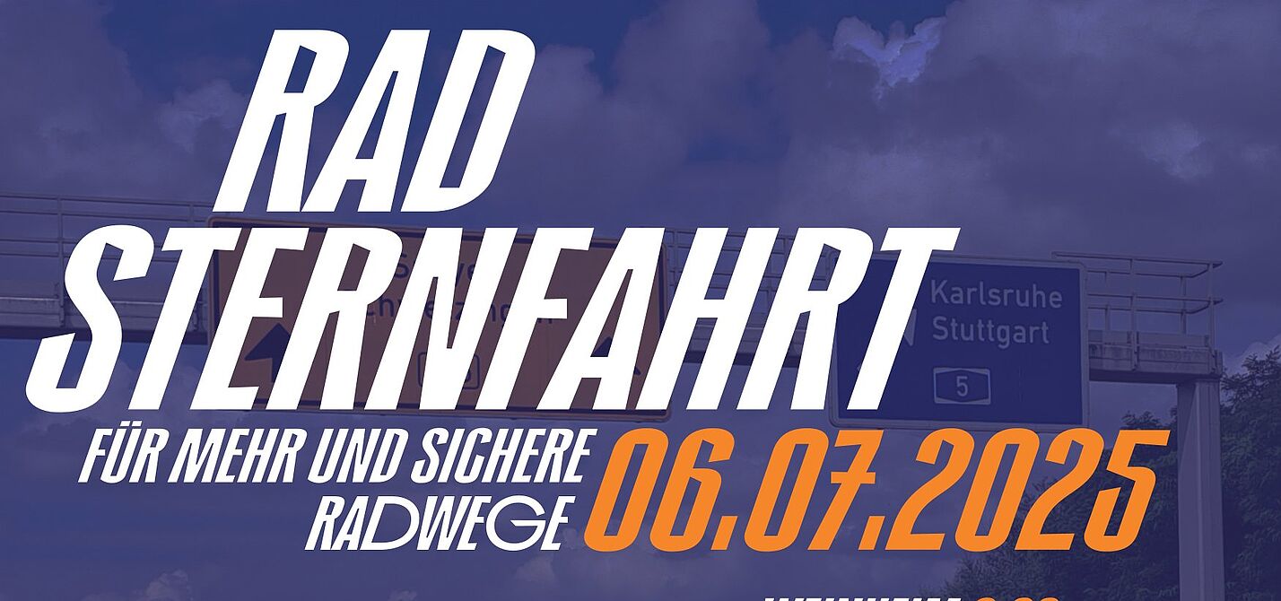 Plakat zur Radsternfahrt am 6. Juli 2025 