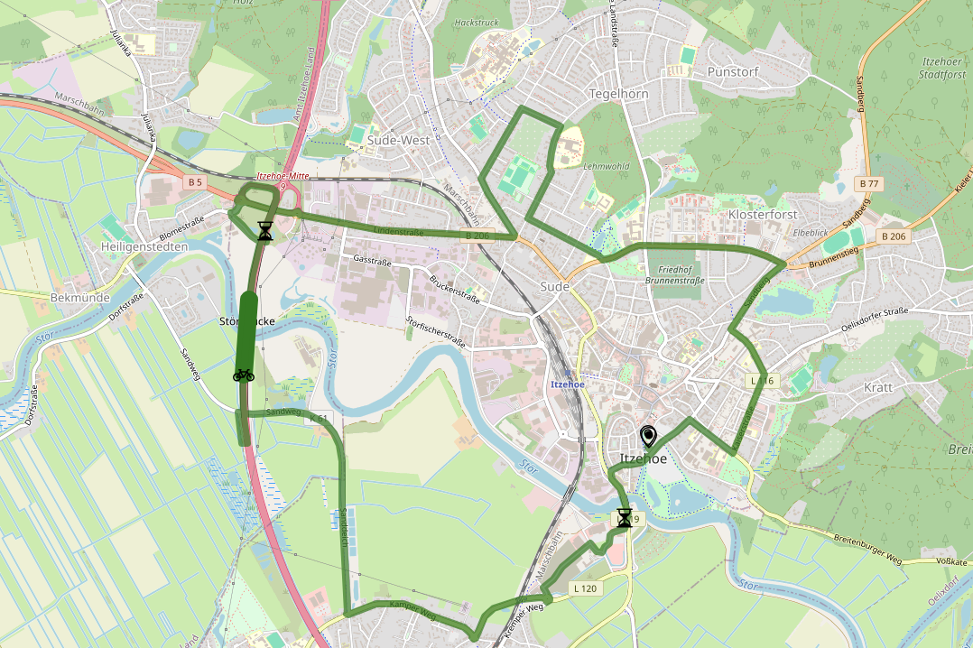 STÖRRADELN - Geplante Strecke STÖRRADELN - Geplante Strecke