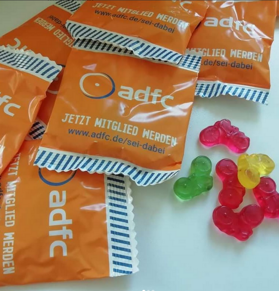 Bestellt Eure Flyer und Gummibärchen, um unsere Forderungen auf die Straße zu tragen. Mail an landtagswahl@adfc-sh.de Aktionsmaterial Landtagswahl