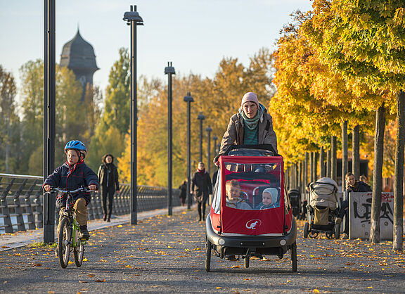 Fahrradfahren in der Stadt